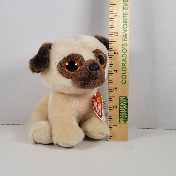 Ty Beanie Boo Rufus Pug Dog Plush Toy Original 7" Stuffed Animal Beanie Babies - Picture 2 of 11